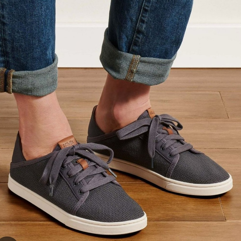 OluKai Charcoal casual shoe.